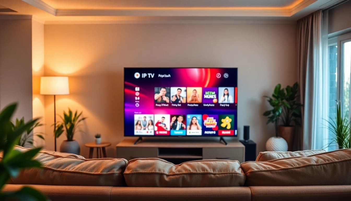 Buy IPTV subscription in US and enjoy a vibrant home entertainment experience in a cozy setting.