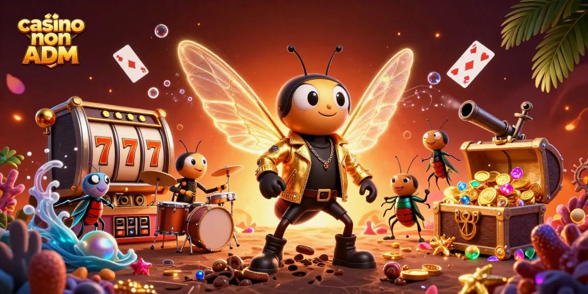 Vinci con i migliori casino non ADM, slot e premi esplosivi in un'illustrazione accattivante.
