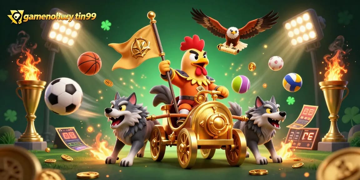 Experience thrilling sports betting action with gamenohuuytin99 in a vibrant 3D casino world.