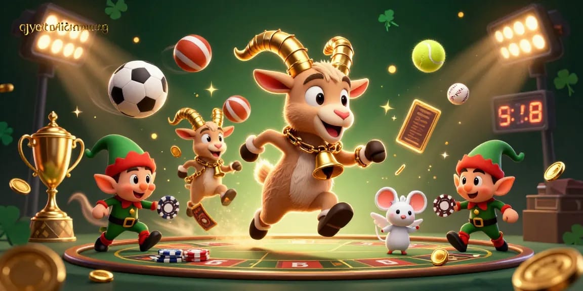 Engage in the thrilling action of quyetchientienthuong with cartoon characters in a vibrant casino scene.