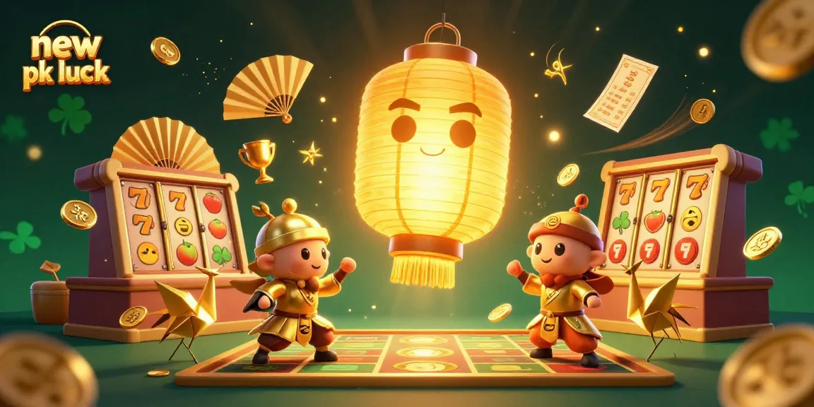 Spin reels and win with new pk luck's vibrant casino scene featuring golden symbols.