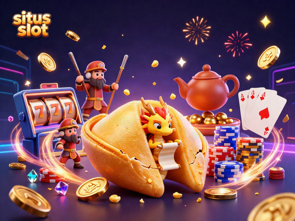 Spin the reels in situs slot adventure with vibrant dragons, golden coins, and fortune treasures!