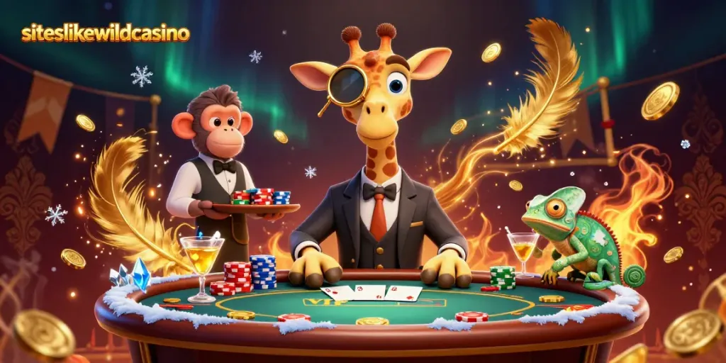 Experience excitement with siteslikewildcasino at a vibrant poker table with lavish characters.