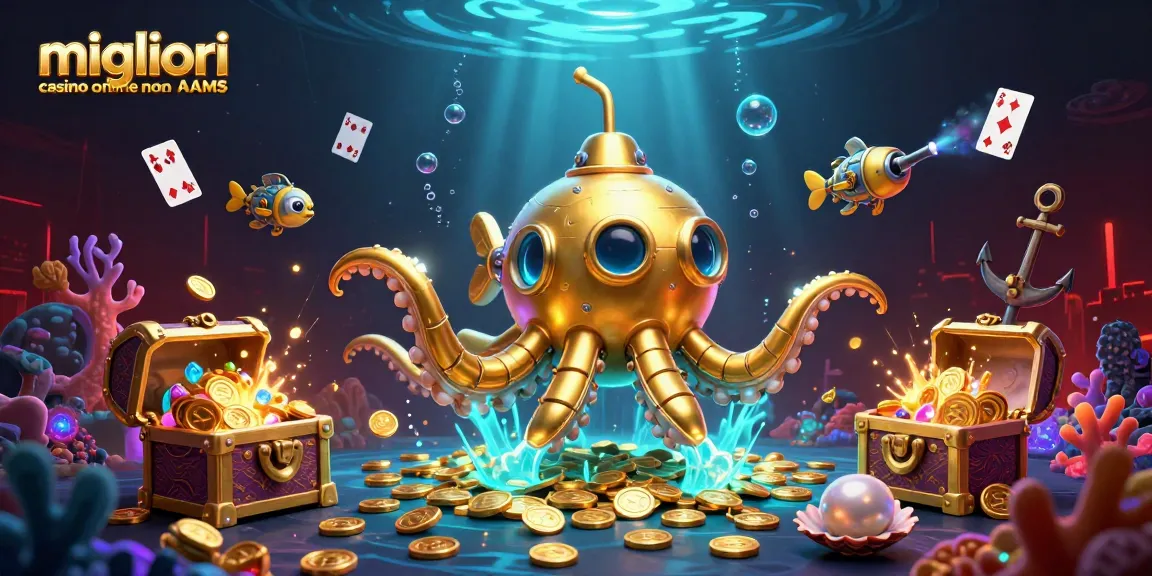 I migliori casino online non AAMS offrono un'avventura di gioco unica con un kraken interattivo e monete dorate in mare.