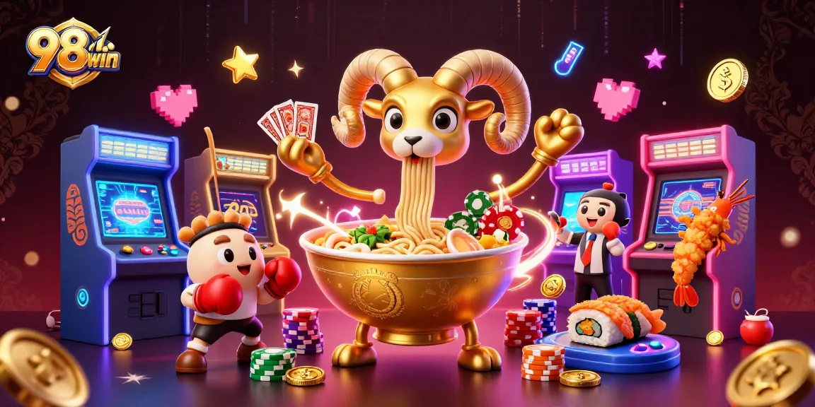 Engage with the immersive 98win experience as vibrant characters bring casino action to life.