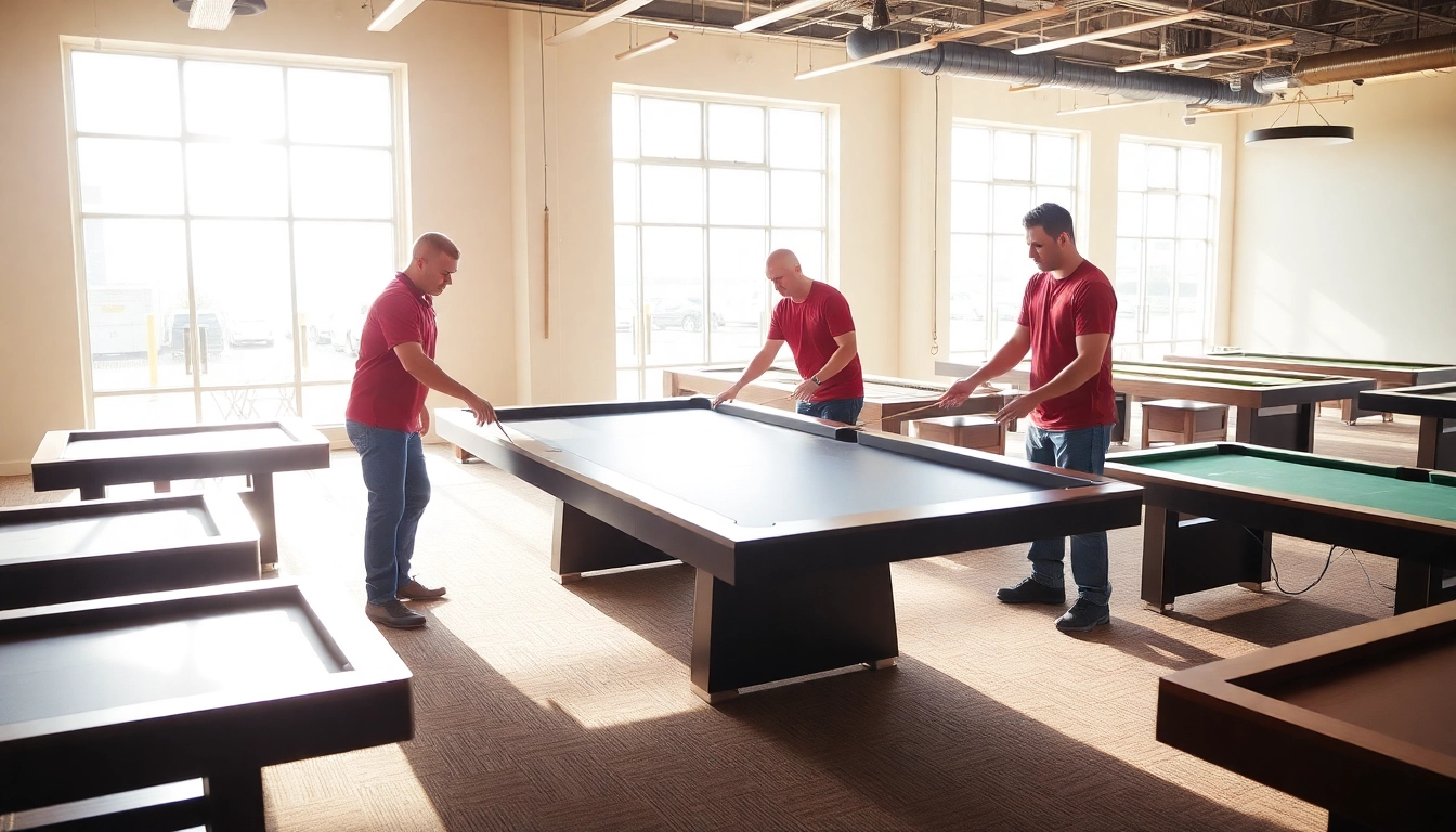Efficient game table movers services demonstrating expertise in relocating a pool table.
