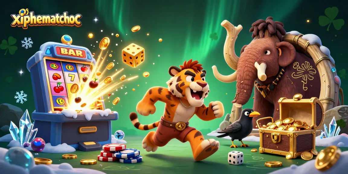 xiphematchuoc spins through a colorful prehistoric casino showdown with intense gameplay elements