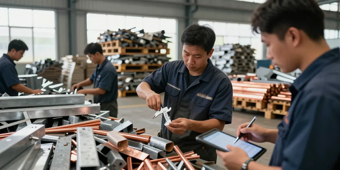 Kontrol kualitas logam bekas di industri logam bekas bersama NAGA2000 di https://www.scrapsolutionplace.com/