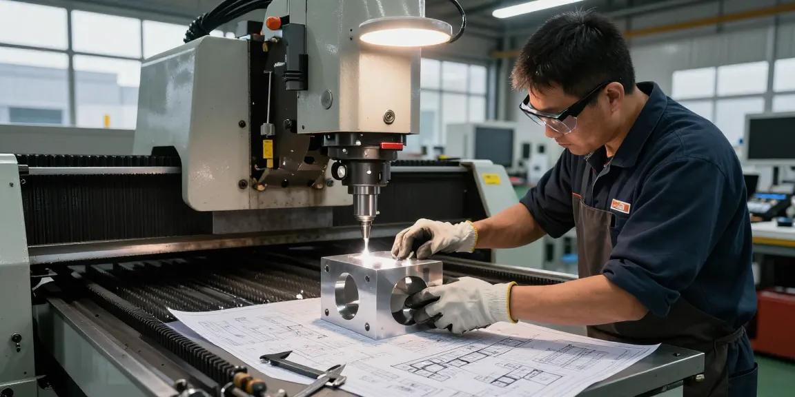 Precision cnc machining parts being crafted by a skilled machinist in an industrial workshop.