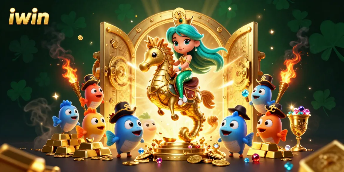 Experience thrilling wins with iwin as a 3D mermaid princess dives into vibrant treasure amidst fantasy