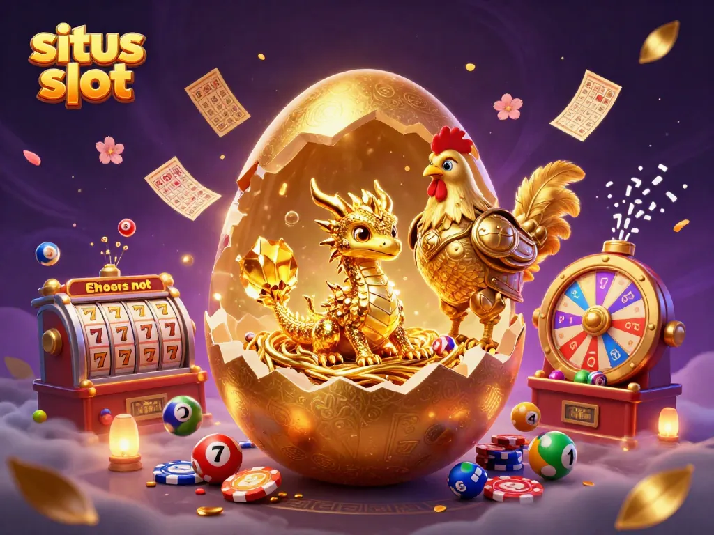 Memenangkan situs slot dengan naga emas berkilau dan berbagai elemen keberuntungan