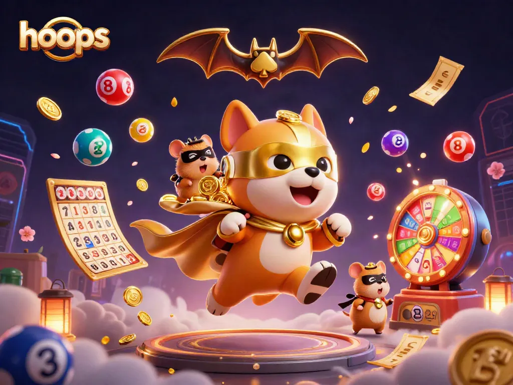 Experience dynamic action with hoops as a superhero dog and hamster embark on a colorful casino adventure.