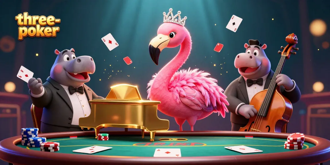 Experience intense gameplay at three-card-poker with dynamic scenes of poker action and vibrant characters.