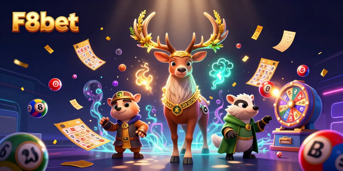 Experience thrilling fun with F8bet's dynamic lottery scene filled with joyful winning elements.