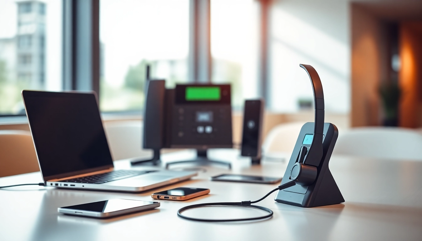 Boost productivity using a VOIP phone system for small business in a modern office setting.