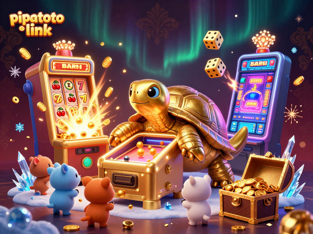 Play exciting games at pipatoto link where golden tortoises and vibrant slots create a fun atmosphere.