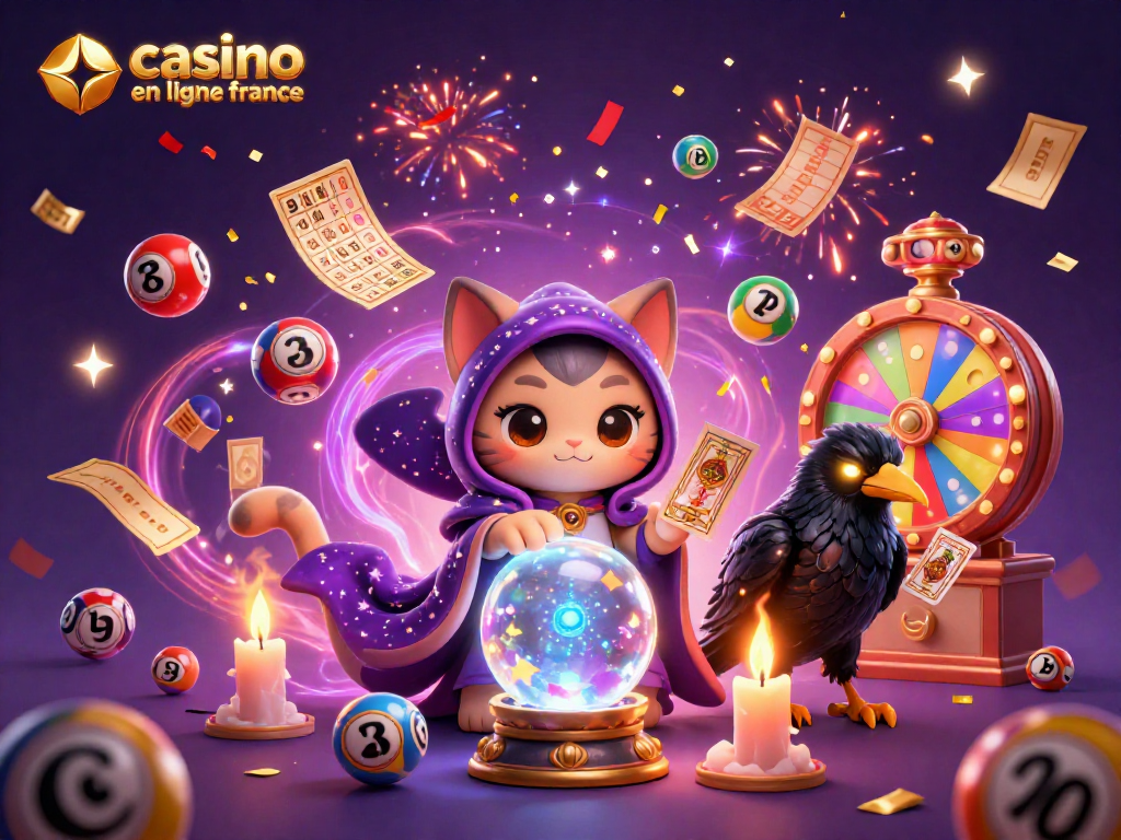 Cette illustration présente une scène amusante de casino en ligne France, avec des personnages mystérieux et jeux captivants.