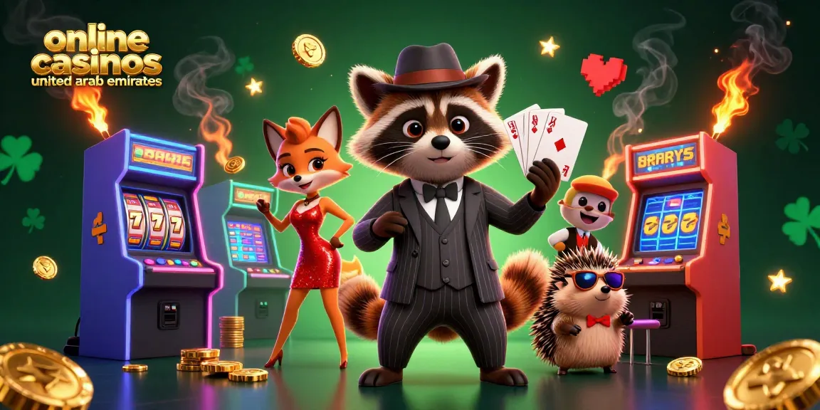Experience excitement at online casinos united arab emirates with a raccoon, fox, and bouncer in action.