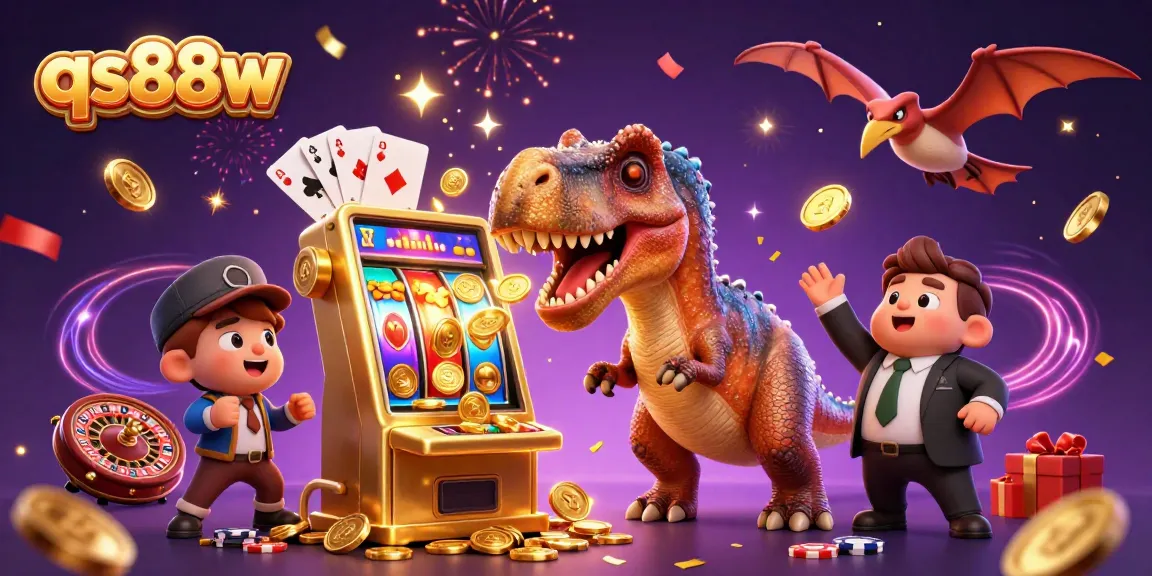 qs88w players enjoy a winning moment at a dynamic online casino, capturing the excitement of the jackpot.