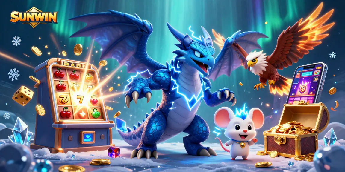 SUNWIN's dazzling slot machine scene showcases a vibrant jackpot explosion and dynamic casino elements.