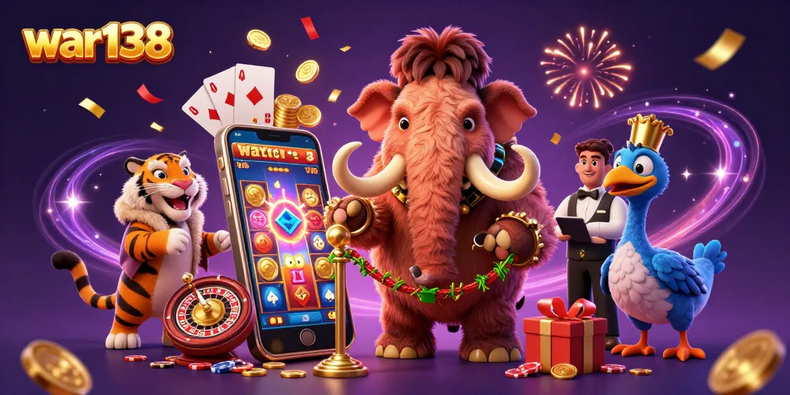 Experience thrilling gaming action with war138 featuring vibrant casino characters and dynamic slot game visuals.
