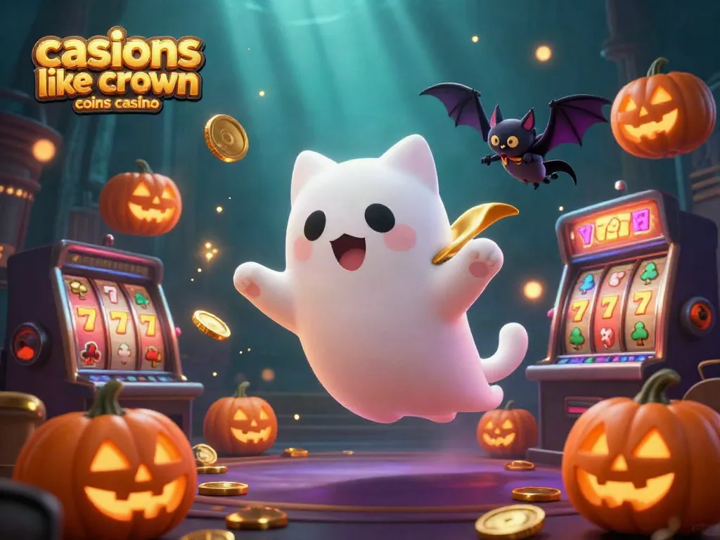 Engage with exciting gameplay at casinos like crown coins casino featuring ghost cat and slot reels.
