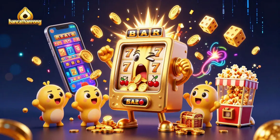 bancathanrong slot machine wins a jackpot showering coins in an exciting casino scene