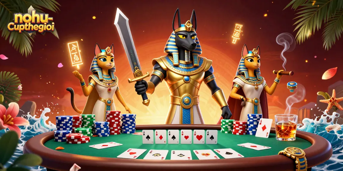 Experience thrilling gambling adventures with nohu-cupthegioi in a vibrant 3D casino scene.