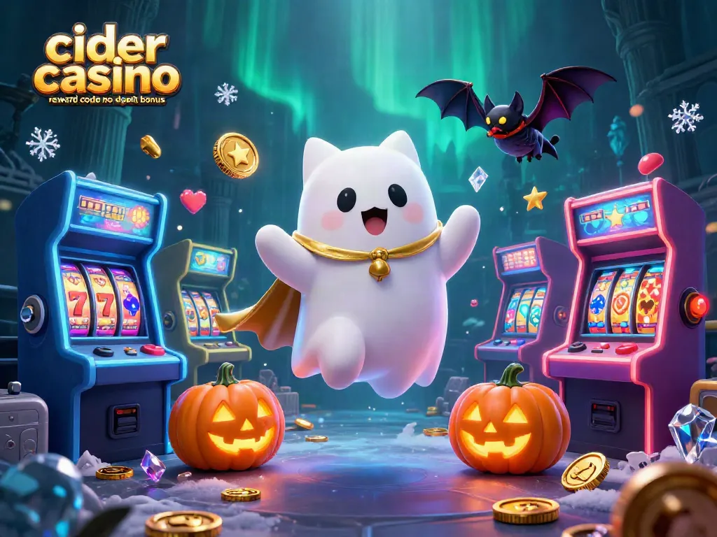 Cider Casino reward code no deposit bonus brings thrilling gameplay with vibrant characters in a haunted casino setting