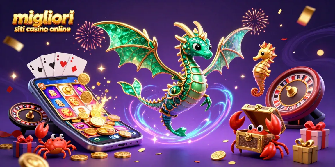 I migliori siti casino online offrono emozioni uniche con il drago marino e simboli del gioco.