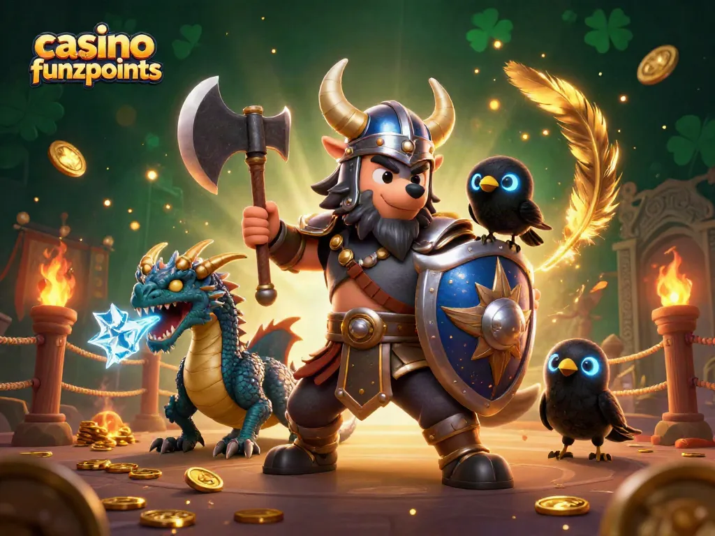 Play exciting games at casinos like Funzpoints featuring coins, warriors, and dragons.