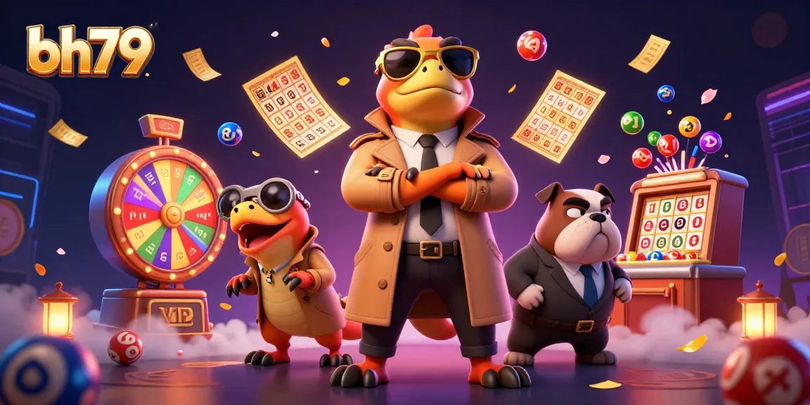 bh79 captivates players with colorful lottery fun amid engaging 3D casino characters.