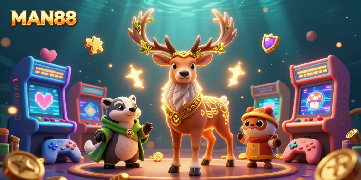 Experience winning strategies at MAN88 with vibrant 3D casino characters in an immersive gambling arena.