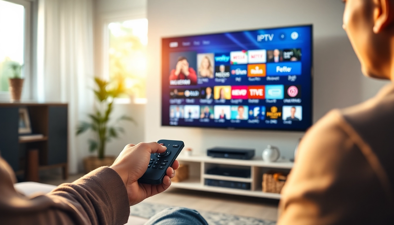 Enjoy a free iptv trial while streaming diverse content in a cozy living room setting.