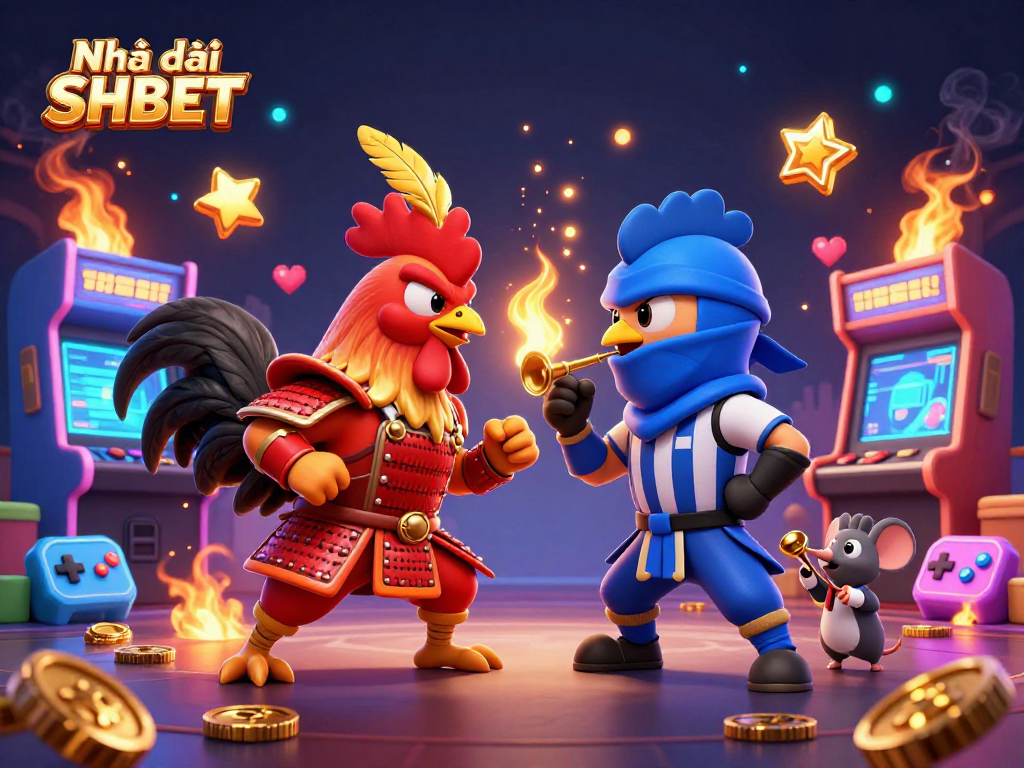 Bet big with Nhà cái SHBET in an exhilarating battle between roosters in vibrant 3D action.