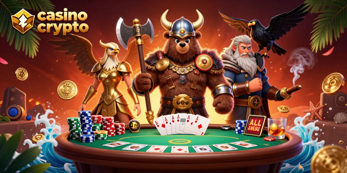 Ilumina tu experiencia de casino crypto con un oso vikingo y una águila valquiria.
