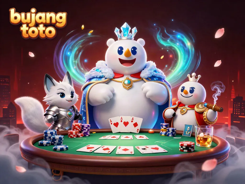 Experience thrilling gameplay with bujang toto featuring a cartoon ice king and snow fox in a vibrant casino scene