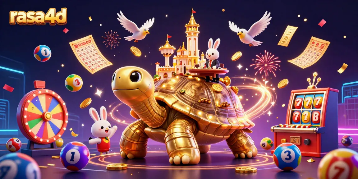 Rasakan keseruan permainan rasa4d dengan tortoise emas 3D dan dealer kelinci di kasino mini.