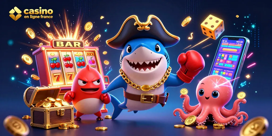 Vivez l'excitation des jeux de casino en ligne France avec nos personnages marins et des machines à sous.