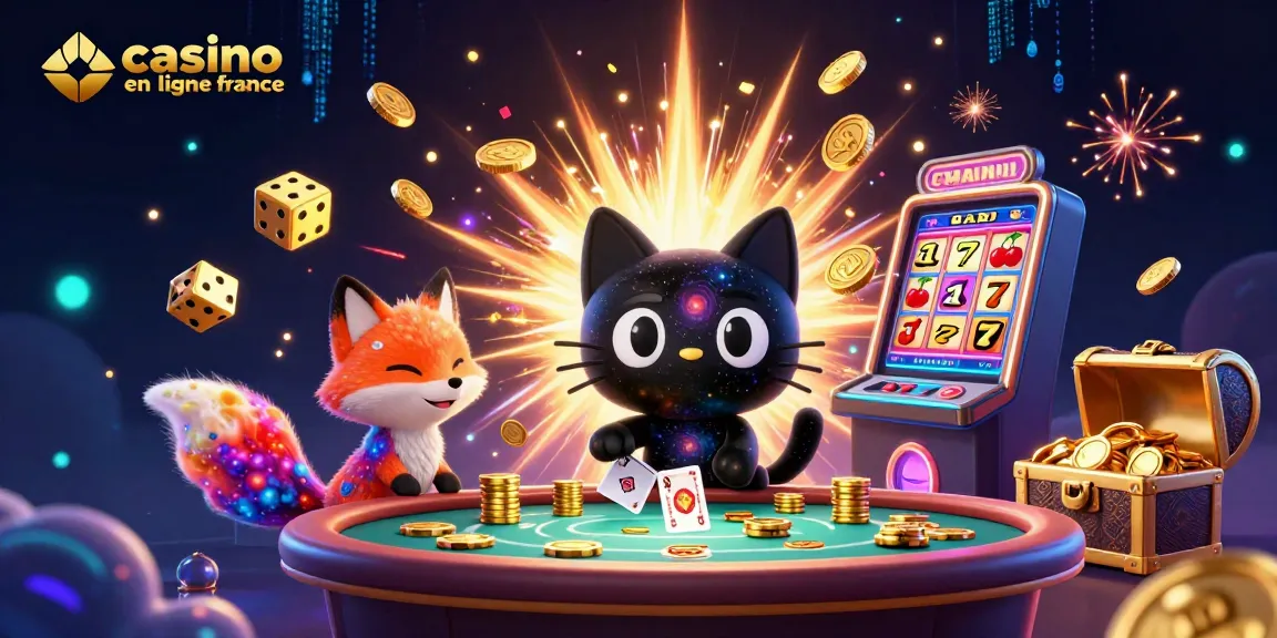 Jouez sur casino en ligne france avec un chat noir gravitationnel et un renard nébuleux, riches éléments de jeu