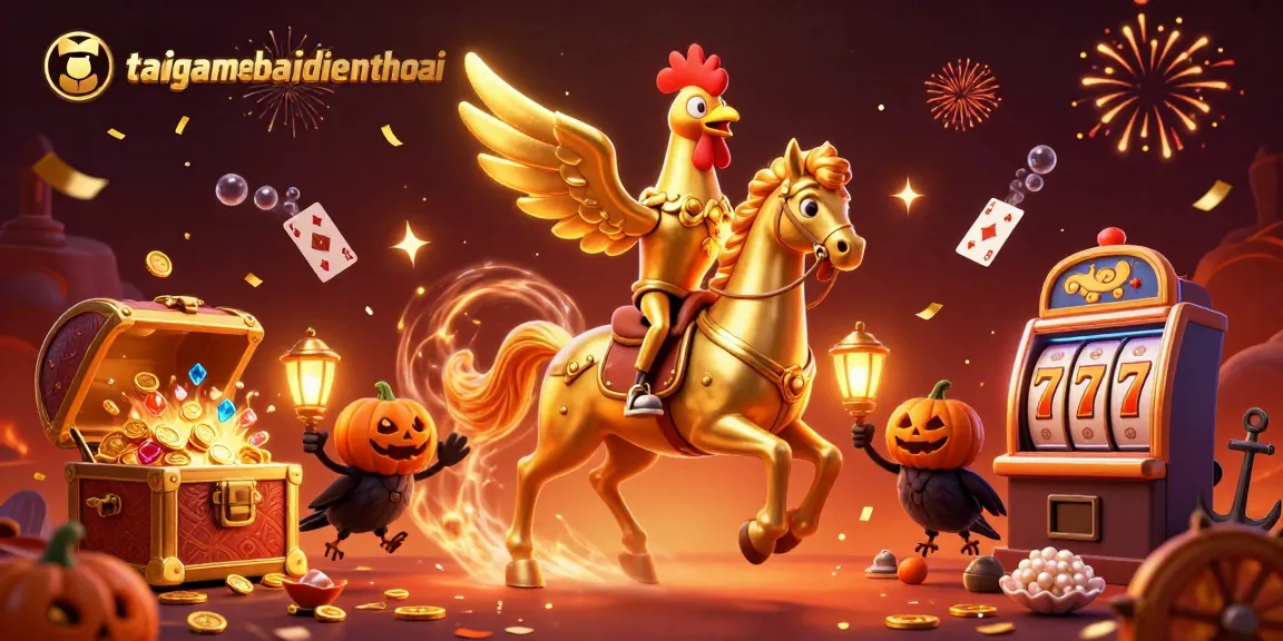 Experience excitement with taigamebaidienthoai's thrilling casino adventure illustration featuring vibrant characters.