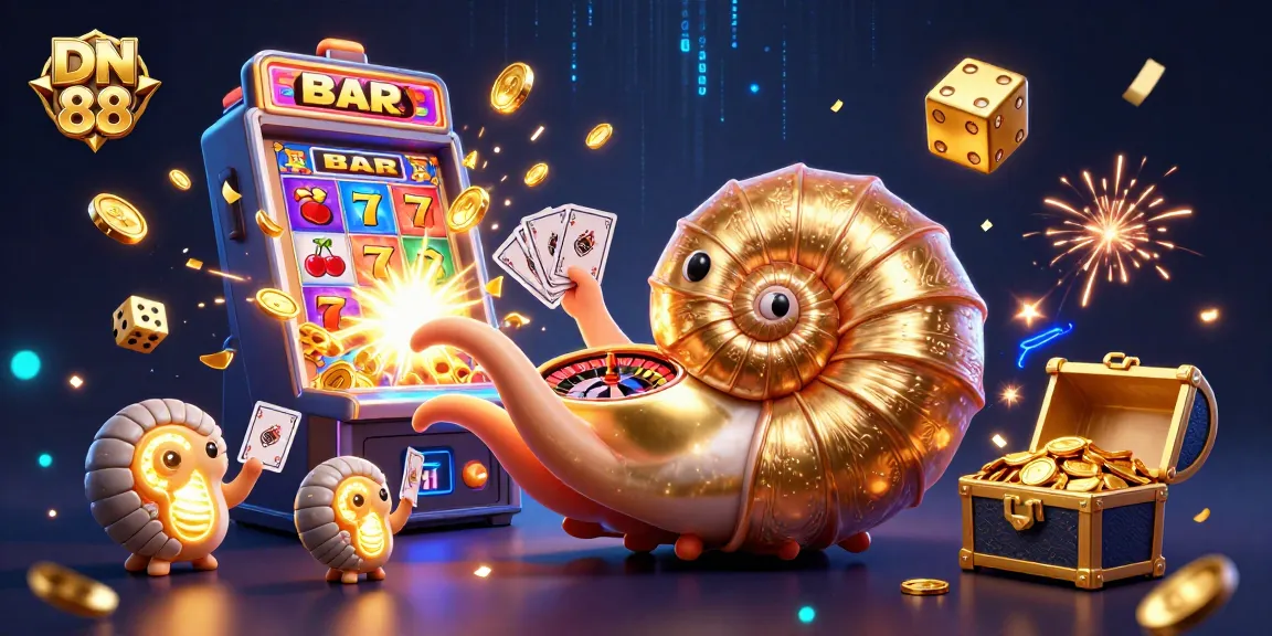 Engage in thrilling gameplay at DN 88 with our vibrant 3D casino illustration featuring exciting games.