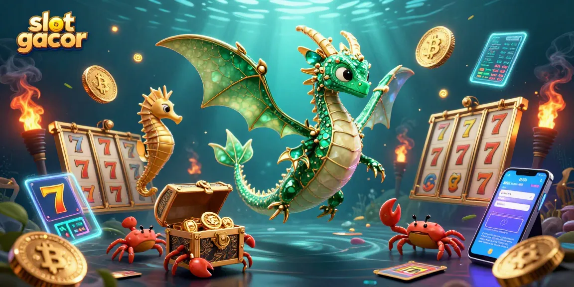 Putaran slot gacor mendebarkan dengan naga lautan 3D dan simbol jackpot, membawa kemenangan besar!