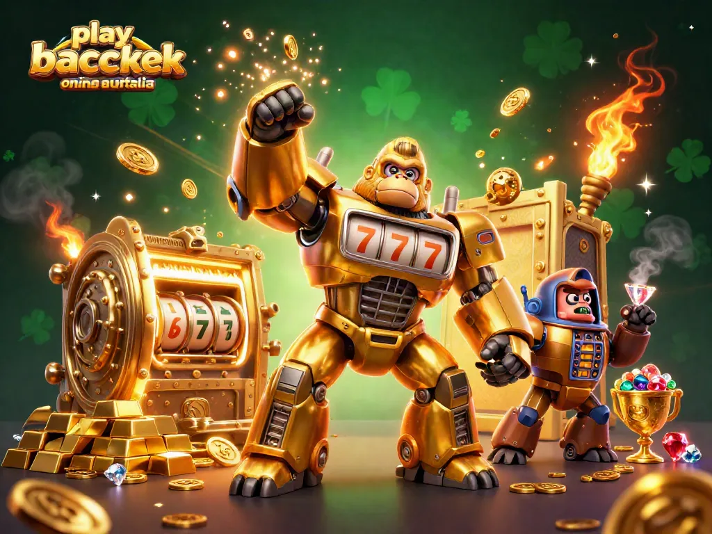 Play blackjack online Australia with vibrant treasure-themed 3D artwork showcasing dynamic casino elements.