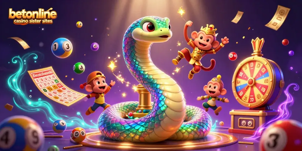 Engage with betonline casino sister sites in a vibrant 3D casino-themed scene full of excitement.