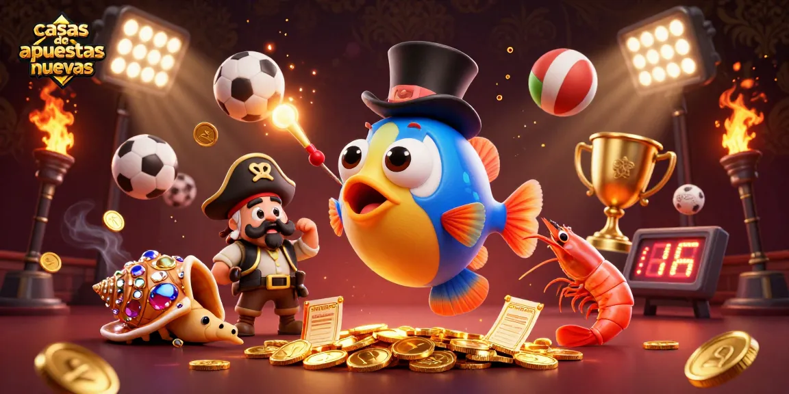 Experimenta las casas de apuestas nuevas con juegos y premios brillantes en una escena dinámica.