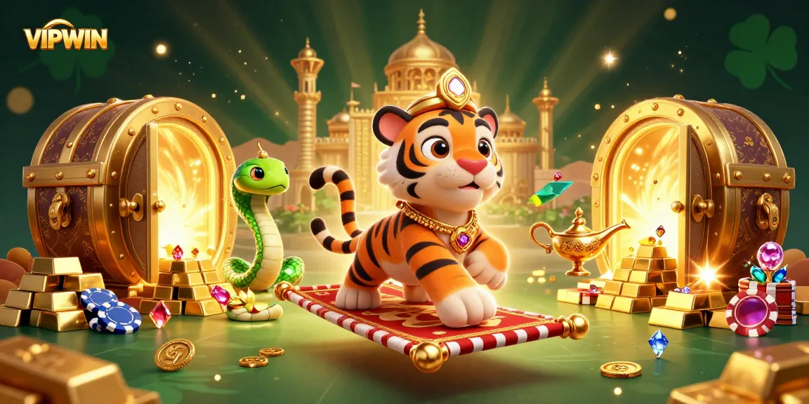 Experience the thrill of VIPWIN's casino games with captivating characters and magical elements!
