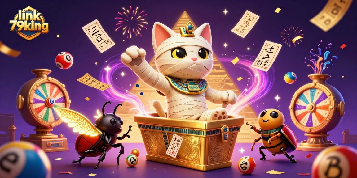 Experience link 79king with a vibrant, thrilling casino-themed illustration showcasing dynamic lottery elements.