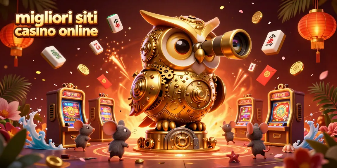 Scopri i migliori siti casino online attraverso un'illustrazione 3D animata e coinvolgente.