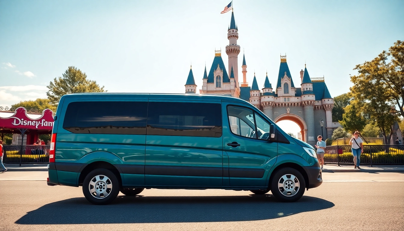 Efficient Beauvais Airport to Disney Transfer with a mini-van at Disneyland Paris entrance.